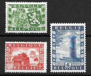BELGIUM 1950 Liberation of Belgium by British Army (3v Cpt) Fresh MNH CV$18