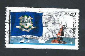 SC# 4281 - Flags of Our Nation, Connecticut - OFF PAPER