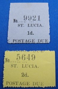 ST. LUCIA 1931  -  SCOTT # J1-J2  COMPLETE SET  MLH  (S3)