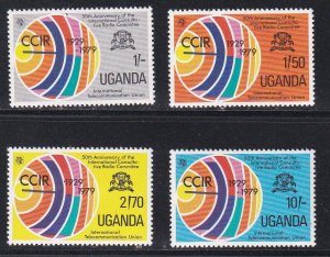 Uganda # 270-273, ITU Organization 50th Anniv., Mint Hinged, 1/3 Cat.