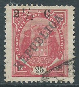 Mozambique Company, Sc #95, 2-1/2c on 25r, Used