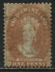 Tasmania QV 1864 1d orange red mint o.g.