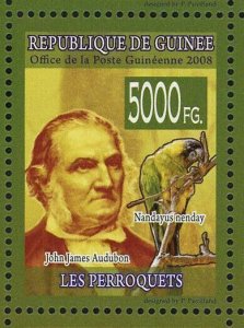 Parrots Stamp Bird John James Audubon Alexander Wilson Ara Macao Ara Rubrogenys