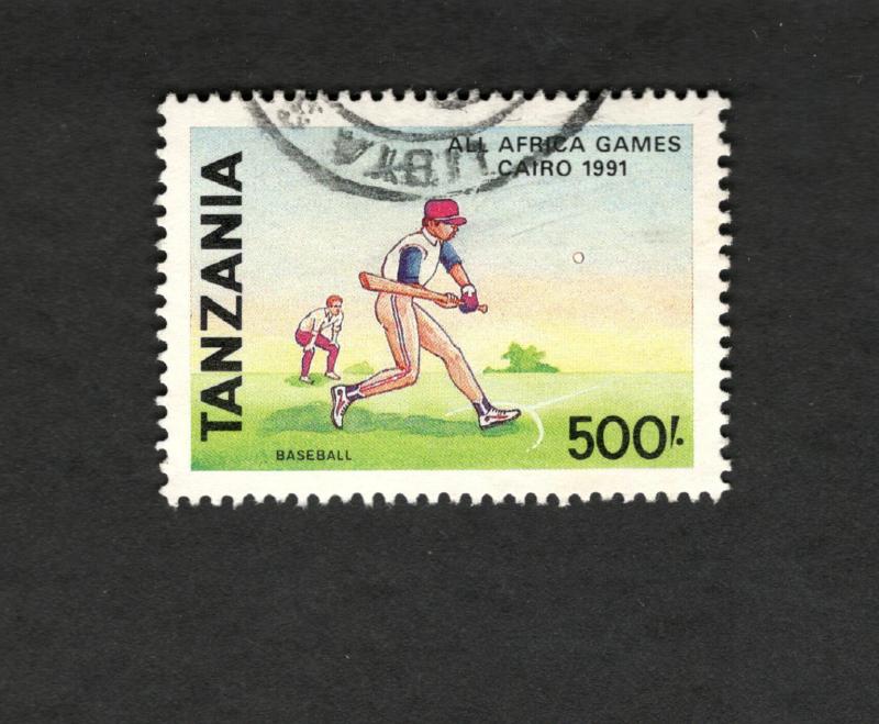 1991 Tanzania SC #753 AFRICA GAMES CAIRO Baseball used stamp