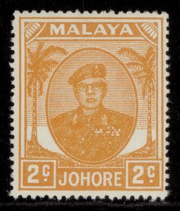 MALAYSIA - Johore GVI SG134a, 2c orange-yellow, NH MINT. 