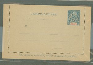 French Guinea  1892 15c blue on gray, edges not stuck