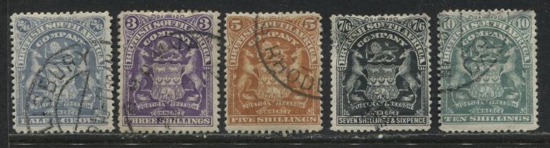 Rhodesia 1898-1908 2/6d to 10/ used