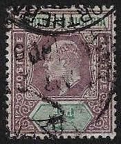 Northern Nigeria #10 Used; 1/2p King Edward VII (1902)