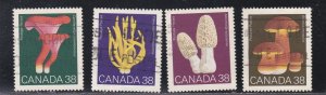 Canada # 1245-1248, Mushrooms, Used Set, 1/2 Cat.