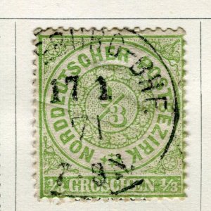 GERMANY; NORTHERN STATES 1860s classic fine used 1/3g. value