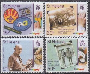 ST HELENA Sc # 926-9 CPL MNH SET of 4 - SCOUTING CENTENARY