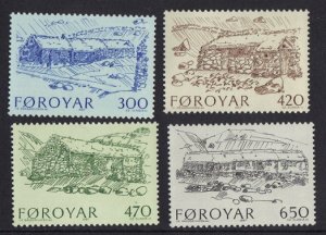 Faroe Islands #152-155  MNH  1987  Farmhouses