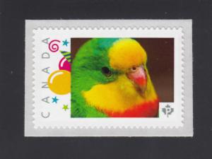 PARROT = EXOTIC BIRD = Picture Postage stamp MNH Canada 2014  [p6sn2]