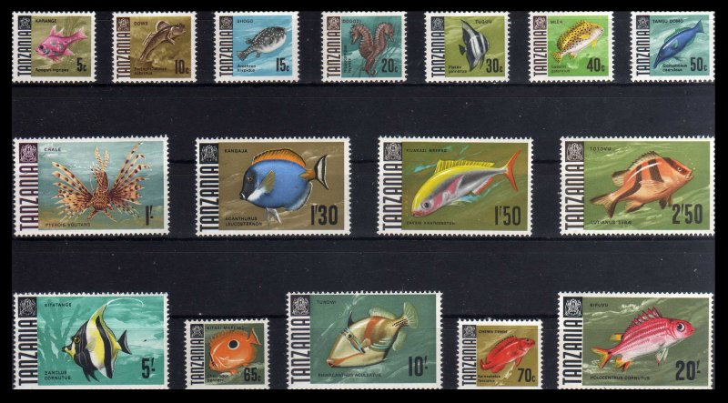 1967 - Tanzania - Scott nº  19-34 - Completo - MNH