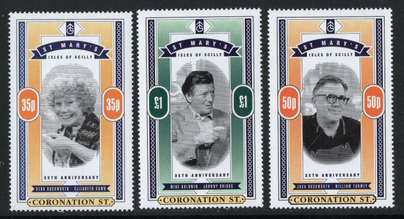 Thematic stamps ST.MARY'S (SCILLY ) LOCAL LABELS Coronation St Jack,Vera,Mike mi
