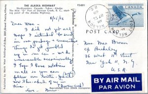 Canada 7c Canada Geese in Flight 1960 Fort Nelson, B.C. PPC Airmail to New Yo...