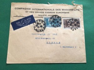 Algeria 1939 to Vienne Airmail  stamps postal cover Ref 62391