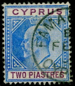 CYPRUS SG53, 2pi blue & purple, USED. Cat £17.