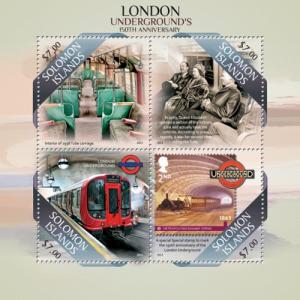 SOLOMON ISLANDS 2013 SHEET METRO LONDON UNDERGROUND slm13508a