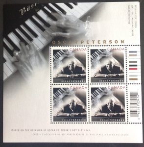 CANADA 2005 OSCAR PETERSON MINISHEET SGMS2366 MNH