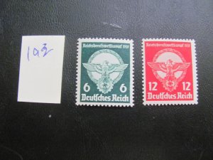 Germany 1939 MNH SC 490-491 SET  VF/XF  25 EUROS (193)