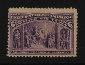 1893 Sc 235 Columbian Exposition 6¢ MNG CV $50