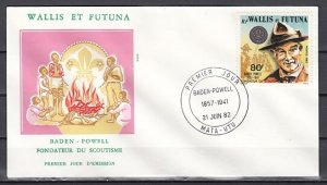 Wallis & Futuna, Scott cat. 287. Scouting Year issue. First day cover.