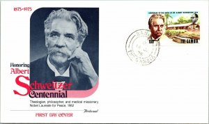 1975 Gambia - Honoring A. Schweitzer - Nobel Laureate for Peace FDC - F11370