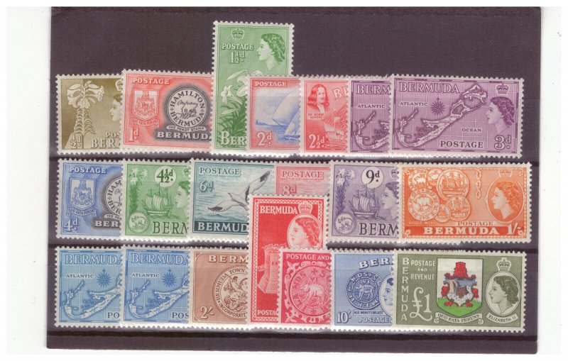 BERMUDA SC. 143-162 1953 QUEEN ELIZABETH FIRST SET MNH YE26