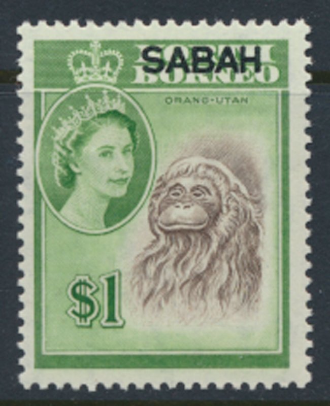 SABAH Opt on North Borneo  SG 420  SC# 13 MVLH   Orangutan  see scans  and de...