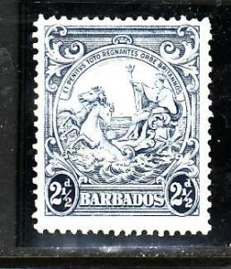 Barbados-Sc#196-unused hinged 2&1/2p ultramarine Colony seal-id4-1938-47-