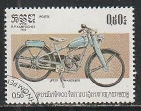 1985 Cambodia - Sc 561 - used VF - 1 single - Motorcycles