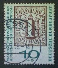 Germany, Scott #B366a, used (o), 1959, Stamp Exhibition, (10+5)pf