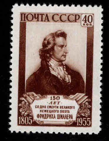 Russia Scott 1756 MNH** 1955 Schiller stamp