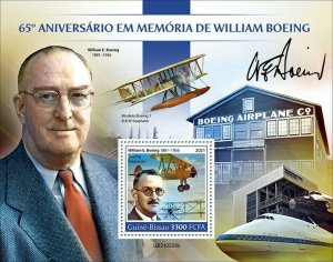 Guinea-Bissau 2021 MNH Aviation Stamps William Boeing Seaplane Aircraft 1v S/S