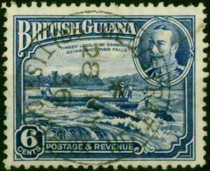 British Guiana 1934 6c Deep Ultramarine SG292 V.F.U