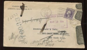 OX18 Post Office Seal on 1919 Cover Opened by Mistake &Returned to Sender LV7024