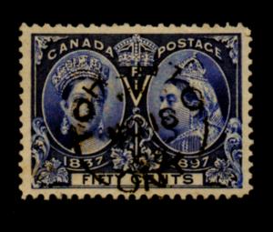 Canada Sc 60 1897 50 c Victoria Jubilee stamp used