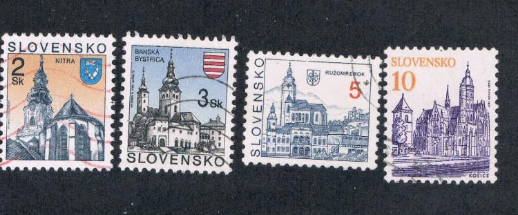 Slovakia 152-155 Churches Used (S0109)