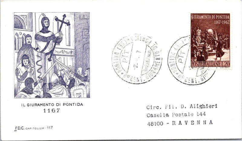 Italy FDC 1967 - The Oath of Pontida - Rome - F42650