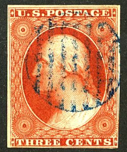 U.S. #10A USED BLUE CANCEL