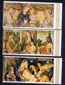 Aitutaki 117-20 MNH 1975 Christmas