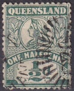 Queensland #124 F-VF  Used CV $2.75  (A19138)