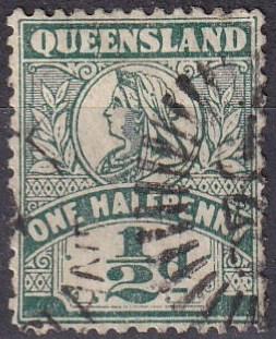 Queensland #124 F-VF  Used CV $2.75  (A19138)