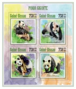 Giant Pandas Bears Bären Fauna Animals Guinea-Bissau MNH stamp set