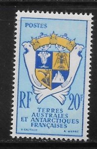 French Southern Antarctic FSAT 15 Coat of Arms MNH (*sch*)