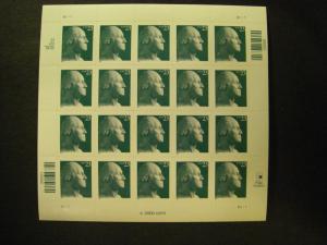 Scott 3468A, 23c Washington, Pane of 20, #B111, MNH Regular Beauty