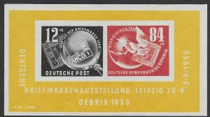 Germany - DDR  B-21a    1950   S/S    VF  NH