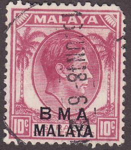 Malaysia BMA 262a  King George VI - O/P 1948