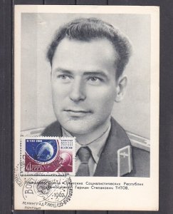 Russia, Scott cat. 2509. Cosmonaut issue on a Max.Type Card.